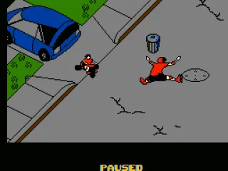 Doing a spread eagle jump.