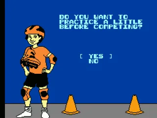 You are asked if you want to practice before competing.