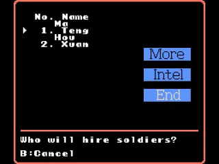 Select who will hire soldiers