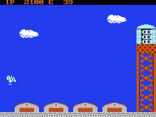 Shooting down to go up. The energy packs are behind that wall to the right, which you must destroy