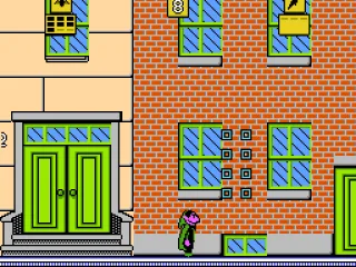 Eight blocks in front of you