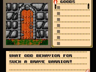 What odd behavior for such a brave warrior!