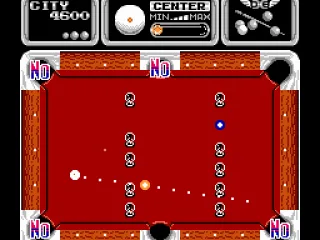 Trick shot; attempt to sink the all without breaking anything.