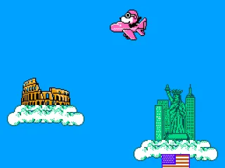 Introduction, showing Snoopy's flight from America to Italy