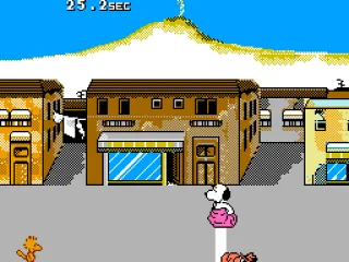 Snoopy has won the sack race!