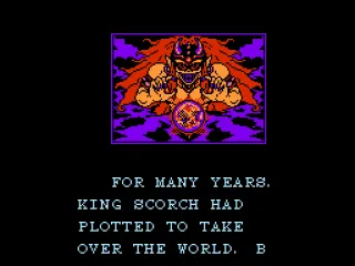 Story sequence introducing King Scorch.