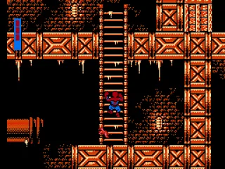 Here's Spidey climbing a ladder.