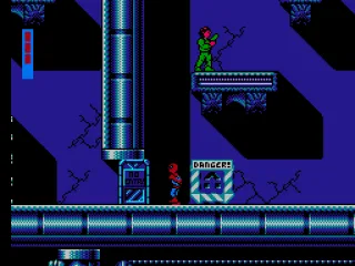 You'll have to break this door by punching or shooting it, in order to continue.