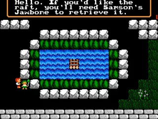 To get the raft, you will need Samson's Jawbone first