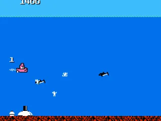 I have freed some humans. Unfortunately, one has just been grabbed by a killer whale. These scavengers follow your sub and are ready to chomp any people you don't rescue in time.