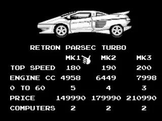 Specifications for Retron Parsec Turbo.