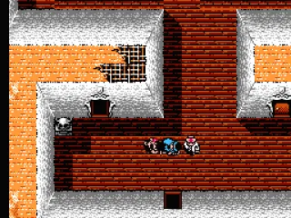 The adventurers in a big hall