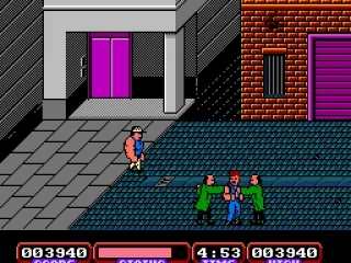 Surrounded by green raincoat guys