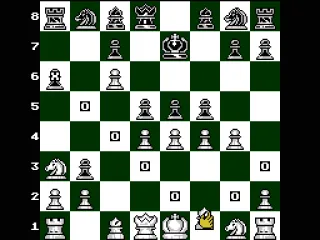 The teaching mode with all the O and Xs to indicate possible moves with the selected piece in this case a bishop