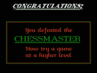 You have defeated the Chessmaster screen