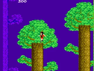 Kage has a mighty jump to fly among the trees