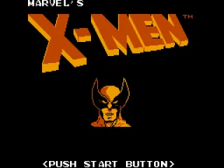 Title Screen... which cycles the faces of all the X-Men