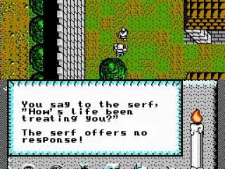 Actions menu and an attempt to conversation