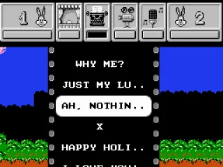 You can also choose between certain lines of text to appear.