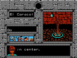 A pedestal in El Caracol.