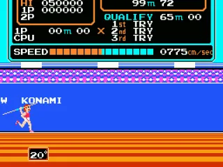 Building up speed for the javelin throw