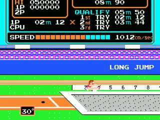 In the middle of a jump