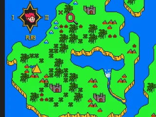 Map screen where levels are selected.