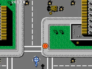 The round power-ups give you a weapon depending on their colour.