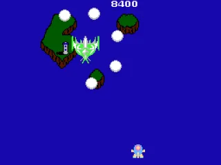 The boss is protected by a field of balls