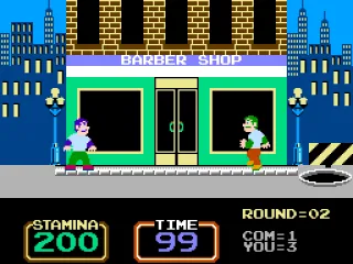 Your goal is to knock your opponent into the open manhole