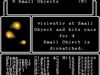 Middle of a battle against small objects.