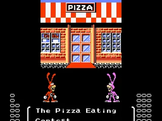 There's a pizza eating contest at the end of every other stage.