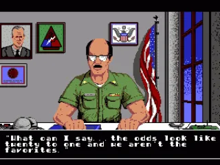 The briefing interface: I don't like those odds