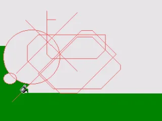 The screen fills up with color from the paint bucket tool.