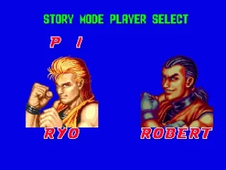 In story mode, you can only choose from either Ryo or Robert.