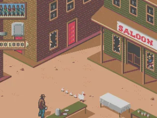 Isometric pie-throwing level. Be careful not to hit those cute ducks!