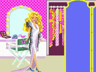 Barbie in the dressing room