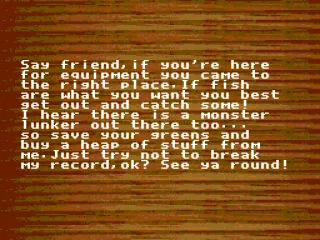 Talking to the clerk.