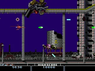 Robot on rail and giant bee