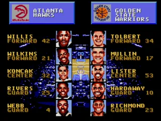 Player portraits for the starting line-ups