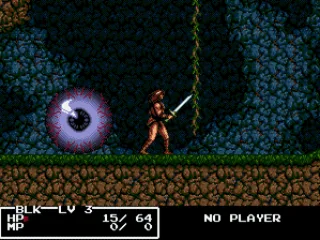 An eyeball is about to squash him if he doesn't get out of the way