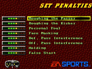Set the level of the penalties