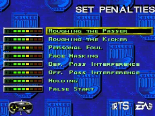 Set the level of the penalties.