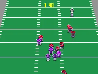 Making a dash for the end zone.