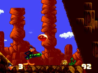 Daffy Duck annihilates an enemy.