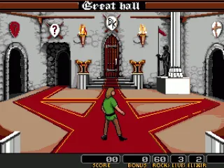 Level selection screen in the Great Hall