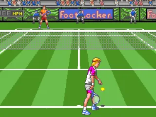 Playing on a grass court