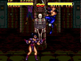 Kicking Billy Lee high into the air!