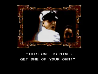 Short photos and dialogue introduce the next fight scene.