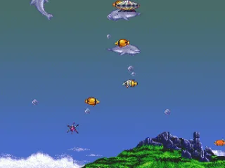 Jumping amidst various fishes